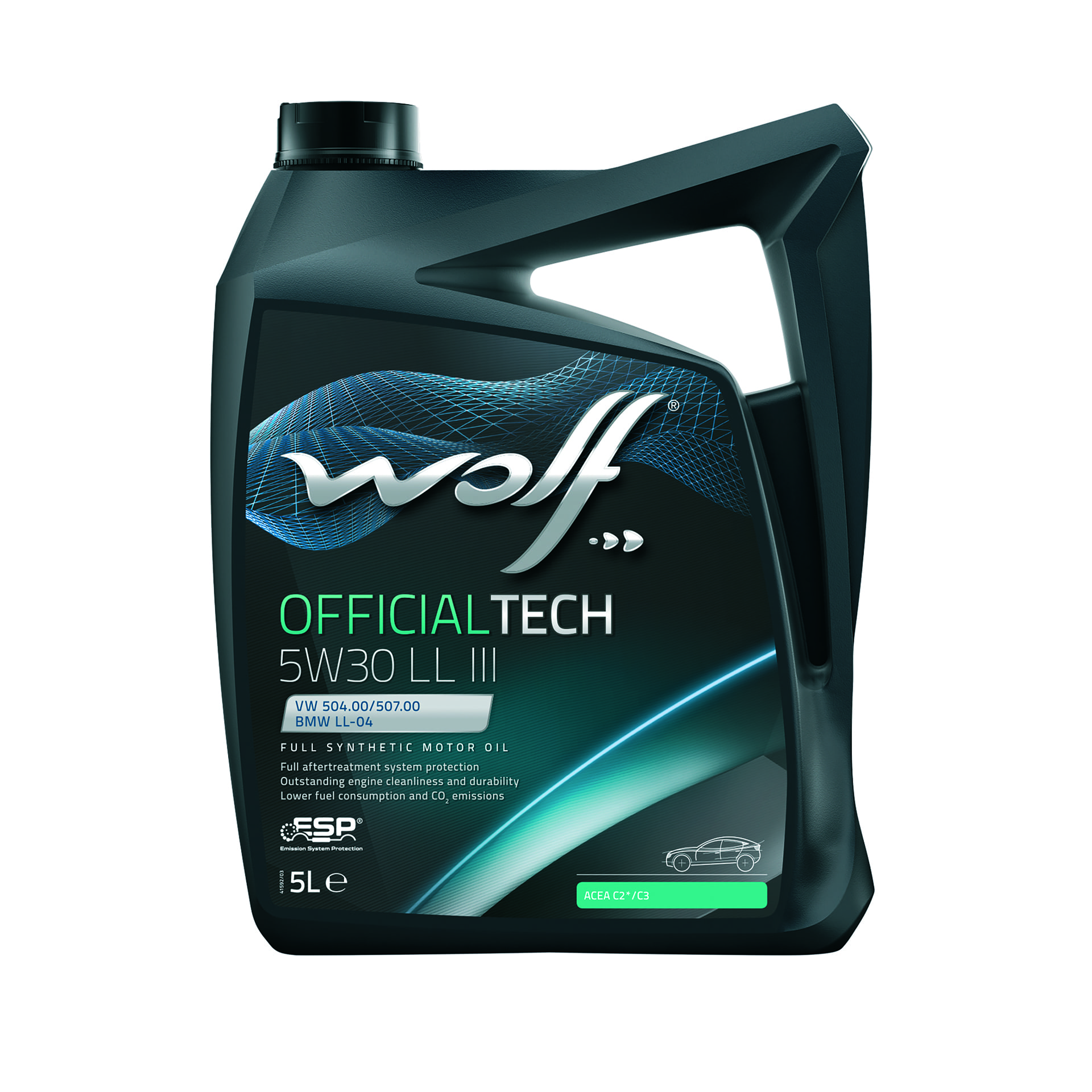 Олива моторна WOLF OFFICIALTECH 5W30 C3 LL III 5л.